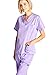 Dagacci Medical Uniform Womens and Mens Scrub Set Unisex Medical Scrub Shirt Top and Pant, Lavender, Small, Short Sleeve