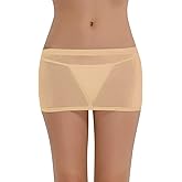 LinvMe Women's Sexy See Through Sheer Micro Mini Thight Skirt