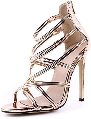 Women High Heels Sandals Openwork Cross Strap Design Fashion Sexy