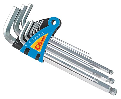 Richmann hex Key Set 9 pcs, Ball Ended, Medium Length, 1.5-10 mm (C6614)