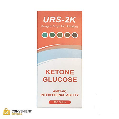 Convenient Bundles Ketone and Glucose Urine Test Strips – 100 Urinalysis Strips – for Diabetic, Paleo, Atkins, Ketone and Low Carb Diets – Quick and Easy at Home Testing