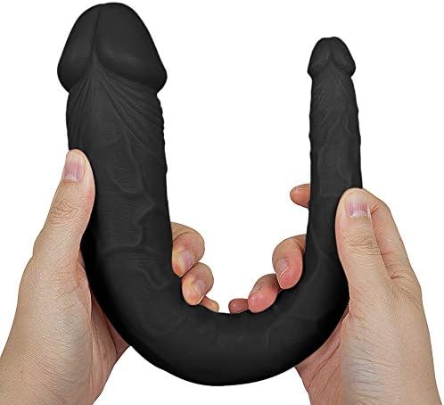Mclif 14" Double Sided Big Toy Real Feel Soft Flex-ible Double Head - Massage (Color : Beige)