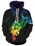 UNIFACO Unisex Realistic 3D Print Galaxy Pullover Hoodie Funny Pattern Hooded Sweatshirts Pockets for Teens Jumpers