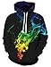 UNIFACO Unisex Realistic 3D Print Galaxy Pullover Hoodie Funny Pattern Hooded Sweatshirts Pockets for Teens Jumpers