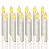 Trandpter 12PCS Flameless LED Taper Candle Lights, Battery Operated Harry Potter Floating Candles for Party, Classroom, Wedding, Christmas Decorations