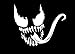 Venom Inspired Superhero Vinyl Decal Sticker for Car Truck Van Window Wall Laptop (White, 5.5