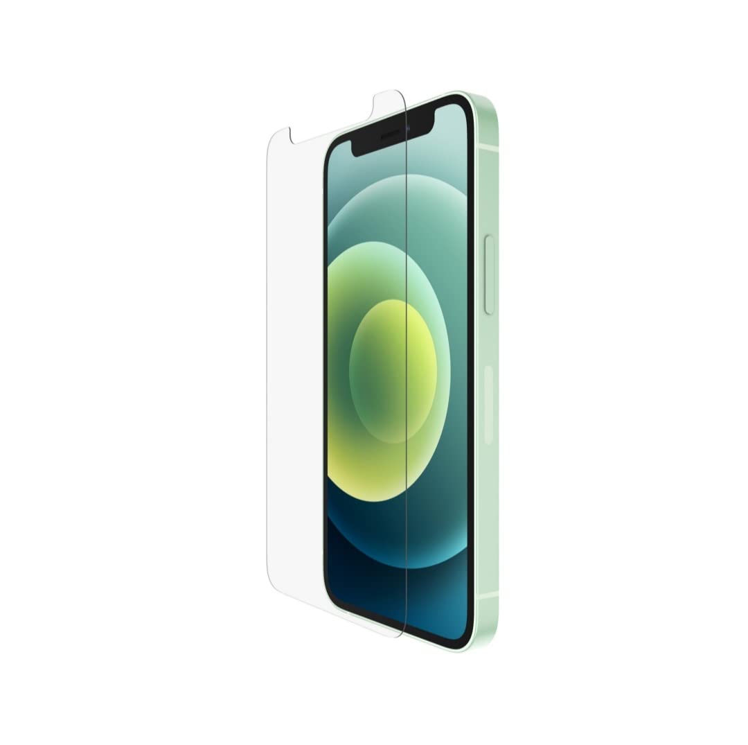 Belkin iPhone 12 mini Screen Protector TemperedGlass Anti-Microbial (Advanced Protection + Reduces Bacteria on Screen Up to 99%)