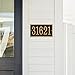 Whitehall Personalized Cast Metal Address Plaque - USA Made Custom House Number Sign - Rectangle (11