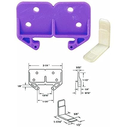 Prime Line Drawer Track Guide Kit 3 32 X 1 3 16 White 1 Set