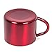Farnsworth & Lloyd Red Stainless Steel Double Wall Espresso Cups, Small, Set of 4