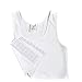 Les Lesbian Tomboy Short Vest Chest Binder Tops (XL, White)