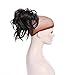 Onedor 12 inch Premium Synthetic Adjustable & Customizable Updo Style Ponytail Hair Extension with Clip on Claw Attachment (4# Dark Brown)