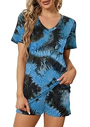 RUBZOOF Womens Tie Dye Pajama Sets Casual Summer