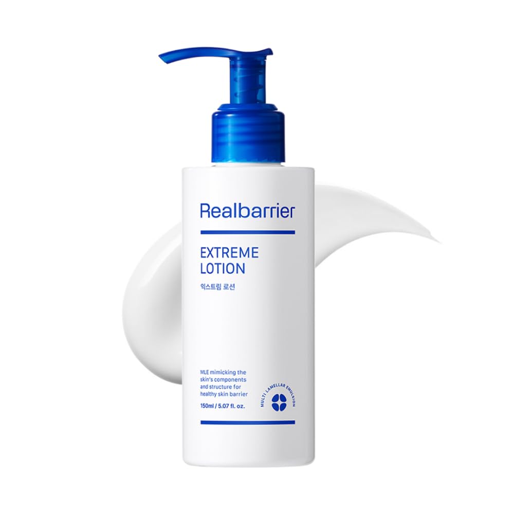 Real Barrier Extreme Lotion Face Lotion For Sensitive Skin Facial Moisturizer Skin Barrier Repair & Strengthening Facial Cream Face & Body Lotion For Extremely Dry Skin 5.07 Fl Oz (150 ml)