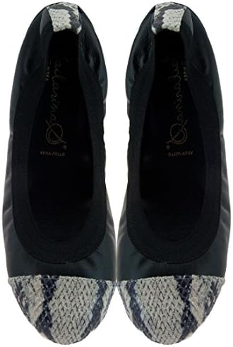 Bailarinas GOLIA NER Black/Beige Snake Toe Ballerina Flat