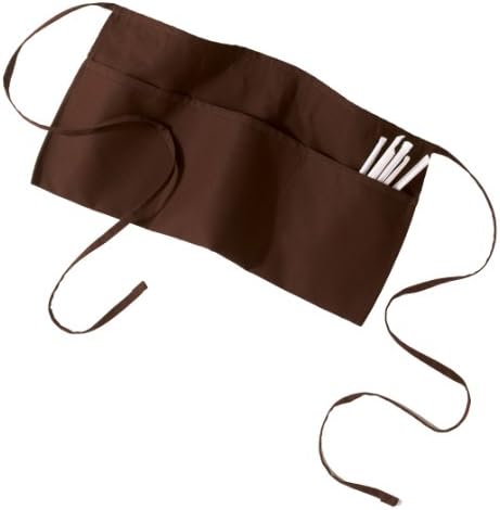 Fiumara ApparelFiumara Apparel 3 Pockets Waist Apron Poly Cotton Commercial Restaurant Kitchen Ideal for Professionals - Espresso | 12" L x 23" W | - Made in USA