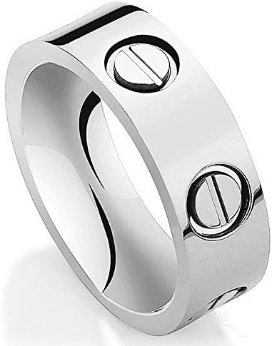 JoGray Titanium Steel Cubic Zirconia Couple Engagement Wedding Rings