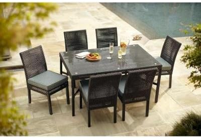Amazon Com Hampton Bay Fenton 7 Piece Patio Furniture Dining Set
