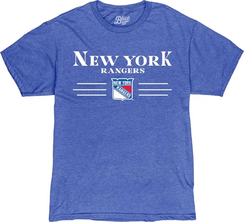 New York Rangers NHL Officially Licensed Bi-Blend T-Shirt Heathered Team Color,…