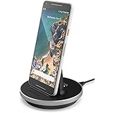 Google Pixel / Google Pixel 2 Desktop Charging Dock by Encased - Type C Charger for Pixel (Case compatible) (Aluminum/Black)