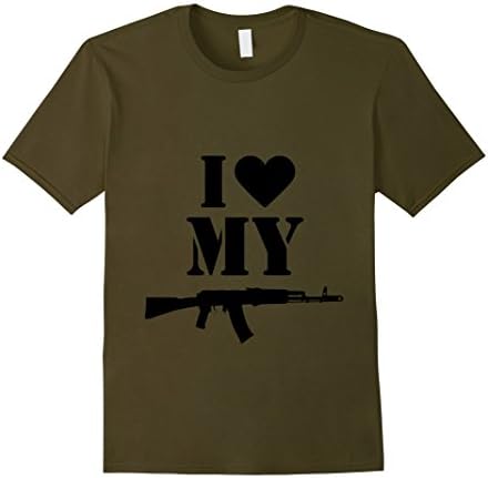 Mens I Love My AK-74 Medium Olive