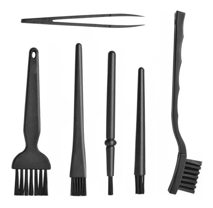 Kit De Limpeza Anti-estático 6 Em 1 Escovas E Pinça Para Limpesa Computador Celular Notebook