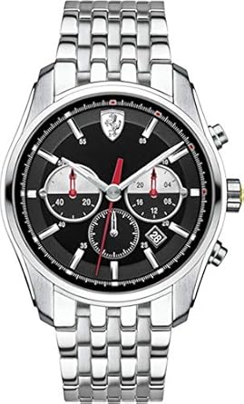 Scuderia Chronograph Black Dial Watch for Men
