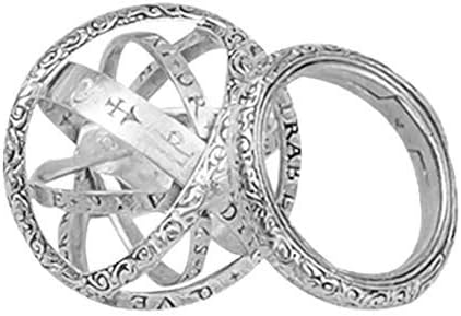 Astronomical Ring-Astronomical Ring Sphere Jewelry Cosmic Ring Necklace Sterling Foldable Lover Jewelry Gifts