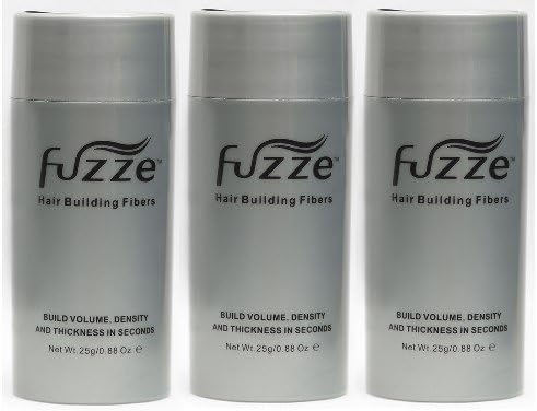 3 Pack Special Fuzze Second Generation Keratin Hair Building Fibers - Dark Brown - 25g/0.88 oz. - Adds Volume and Thickness to Balding or Thinning Hair