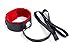 Sxtoy4u New 2017 Luxury 8 Pcs Women Leather & Fur Arm Legs Restraints Set Handcuffs Collar Leash Halloween Costume (Black & Red)