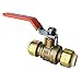 PROCURU 4-Pack 1/2-Inch PushFit Forged Brass Ball Valve, Push-to-Connect Full Port, Heavy Duty Valve for Copper, PEX, CPVC, Certified Safe (8X8312-4P)
