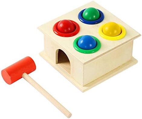 Knocked Balls Toys For Children Wooden Hammering Bench Four