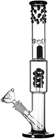 YOUNIIG Glass Spiral Filter Pipe 14 Inches(black)