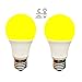 Taysing Dusk to Dawn Light Bulbs Auto On/Off 40 Watt Equivalent Smart Light Sensor LED Bulb Security Bulb Outdoor Night Light Bulb Garage Porch 5W 500lm E26 Amber Yellow 2 Pack