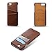 Slim Credit Card Holder, Thin PU Leather Front Pocket Travel Wallet Brown