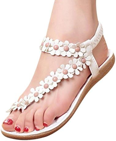 Inverlee Summer Bohemia Sweet Beaded Sandals Clip Toe Sandals Beach Shoes
