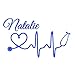 Dash of Flair - Heart Stethoscope EKG with Cursive Name Vinyl Decal Sticker for Nurse or Healthcare Worker - Custom Size and Color - for Tumbler, Water Bottle, Back Car Window, Gift Idea, and More