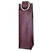 Viski Admiral Brown Leather Wine Tote, Carrier for Single Bottle