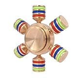 Figit Spinner Metal,Two Years, Newest Colorful Brass Hand Finger Spinner Fidget Toy Focus EDC Kids Adults Toy