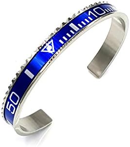 Chronometer Silver Blue Bezel Submariner GMT Bracelet Bangle Bracelets