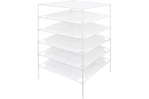 Growsun Sweater Drying Rack 6-Layer Stackable Mesh Cloth Dry Dyier,White