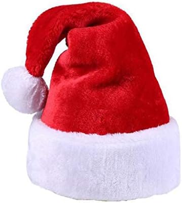 Mingfa Adult Christmas Cap Xmas Thick Ultra Soft Plush Cute Santa Claus Sequin Holiday Fancy Dress Party Cosplay Costumes Beanies Hat