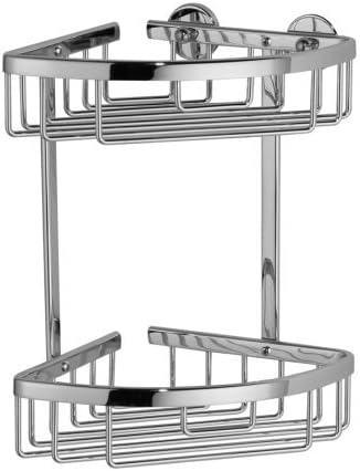 Nie Wieder Bohren Al210Cr Aluxx Shower Caddy with "Never Drill Again" Fastening Technology - Chrome Plated by nie wieder bohren.