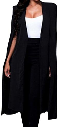 PXiong Women Loose Long Cloak Blazer Coat Cape Cardigan Jacket Trench Outwear