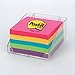 Post-it Notes Cube, America’s #1 Favorite Sticky Note, 3 in x 3 in, Assorted Colors, 390 Sheets/Cube in an Acrylic Tray (5431)