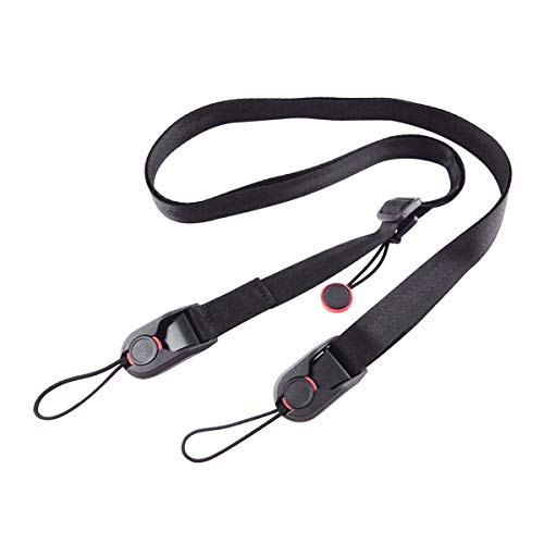 Xikui Pro Camera Strap Quick Release, Camera Neck Belt, Leash Shoulder Strap Clips Sling,3 ABS Buckle,Black