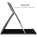 MODESSE Portable Makeup Mirror with Stand & Vegan Leather Cover - Vanity Mirror for Travel, Home, Office - Beauty Gifts for Bridesmaids, Women & Girls (Black)