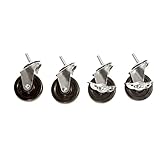 Seville Classics SHE24004 Steel Wire Shelving System Casters, 3" Diameter, Set of 4