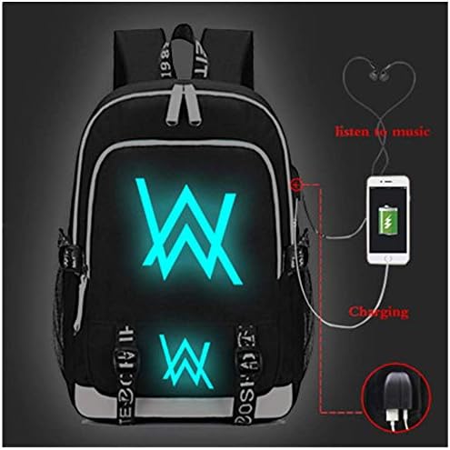 Vivila Travel Backpack with USB Charging Port Headphone Plug, Unisex Backpack Rucksack Daypack Laptop Bag Schoolbag