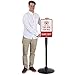SmartSign Heavy Duty Cast Iron Sign Post and Base Kit 14” Od Stand With 4’ Post and Bolts & Nuts for Hanging Signs, Portable Sign Holder for Parking and Recreational
